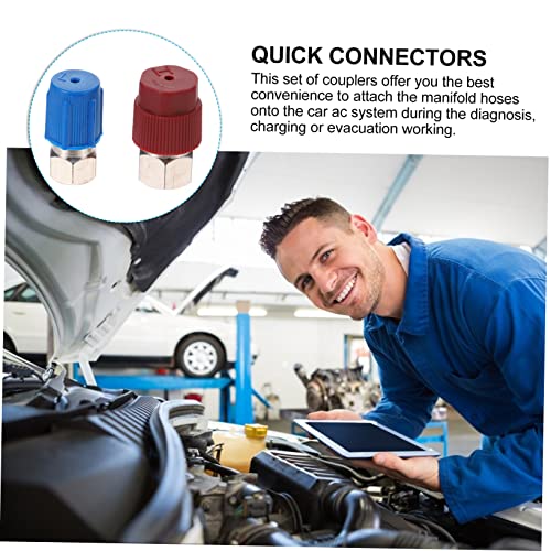 Conectores rápidos de conversión alta/baja LIFKOME, 2 piezas, para reparación de líneas de aire acondicionado automotriz, diseño deslizante miniatura 6