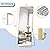 BEAUTYPEAK Gold Full Length Mirror, 60"x20" Rounded Corner Floor Mirror Standing Hanging or Leaning Against Wall Dressing Room Mirror Full Length
