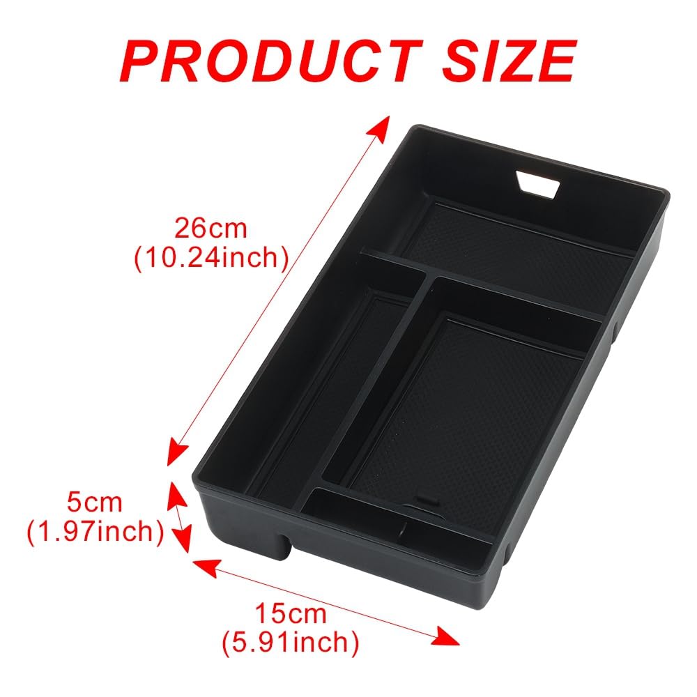 JSCARLIFE Car Center Console Armrest Box Glove Box Organizer Tray Secondary Storage Compatible for 2022-2025 L-exus NX 250/NX 350h/NX 450h+