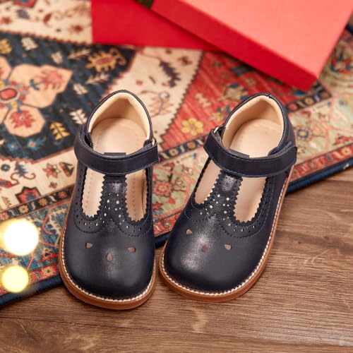 Image of GINFIVE Toddler Girls Mary Jane School Oxford Dress Flat Shoes for Wedding