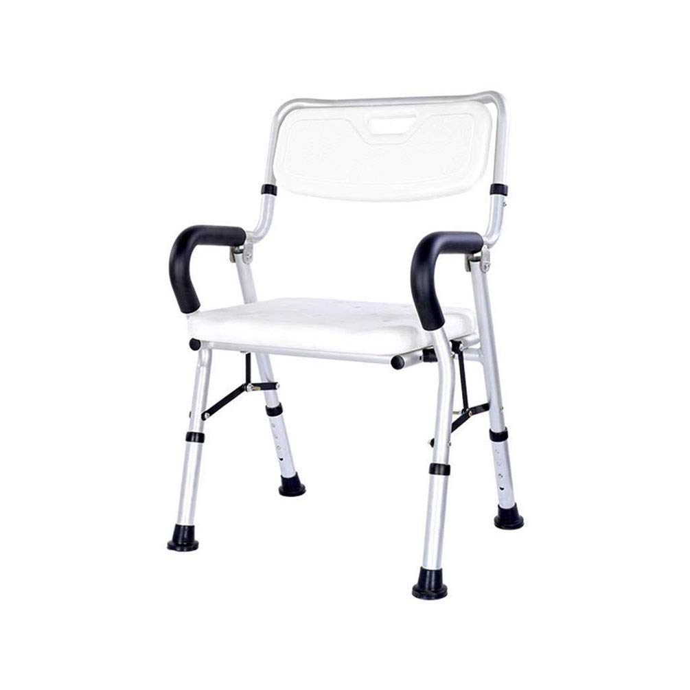 Silla de ducha plegable, ligera, antideslizante, para adultos mayores, mujeres embarazadas, asiento ergonómico para bañera para discapacitados