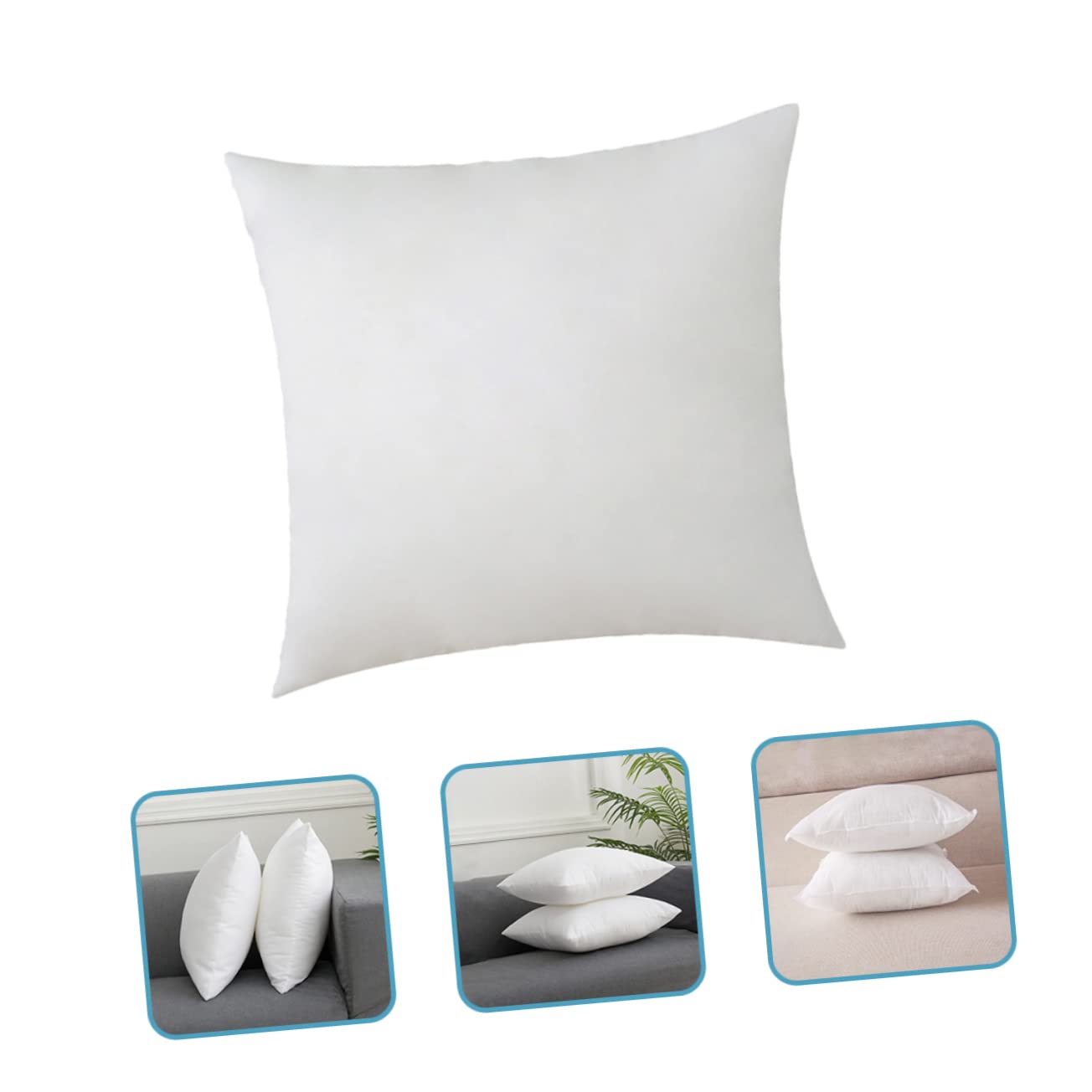 Cabilock 2 Piezas núcleo de Almohada decoración Blanca sofá Almohada Decoracion Coche Almohadas para el sofá Relleno de Almohada Alta Elasticidad almohadón Cojín de Almohada Núcleo de cojín