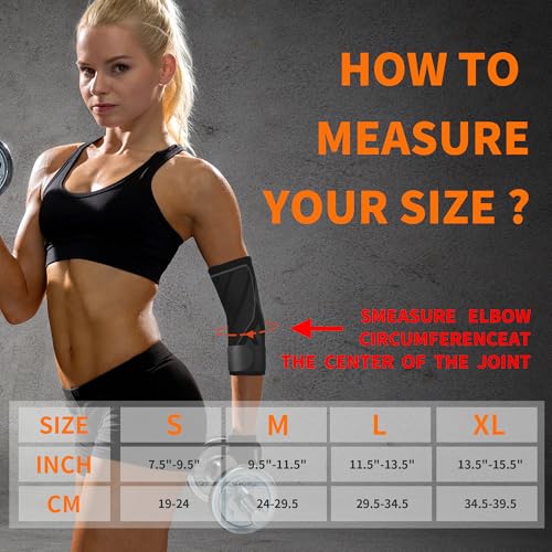 Image of Arm Guards Elbow Compression Sleeve (1 Pair)Tennis Elbow Braces for Tendonitis and Tennis ElbowArm Supports Sleeves golfertennis elbow relief for women men,elbow sleeve for weightlifting.