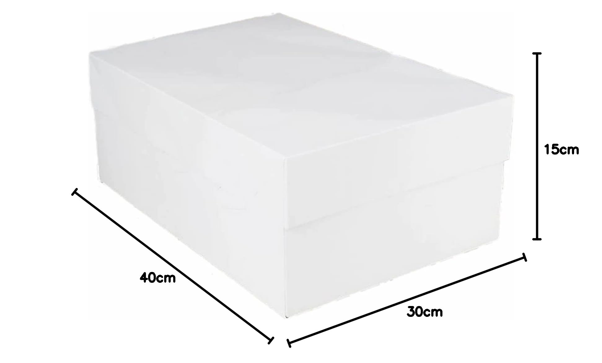 Boîte à gâteau, blanche, 40 x 30 x 15 cm : Amazon.fr: Cuisine et