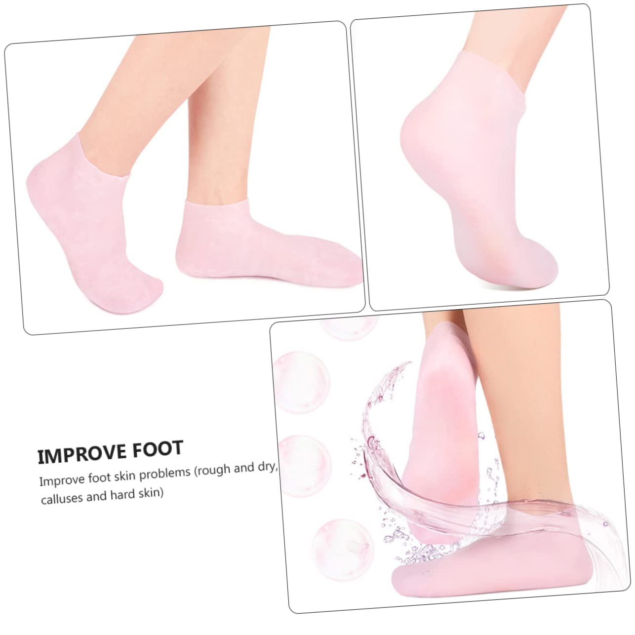 AUTSUPPL Moisturizing Socks for Women Toeless Compression Socks Skin Remover Soft Sebs for Foot Care