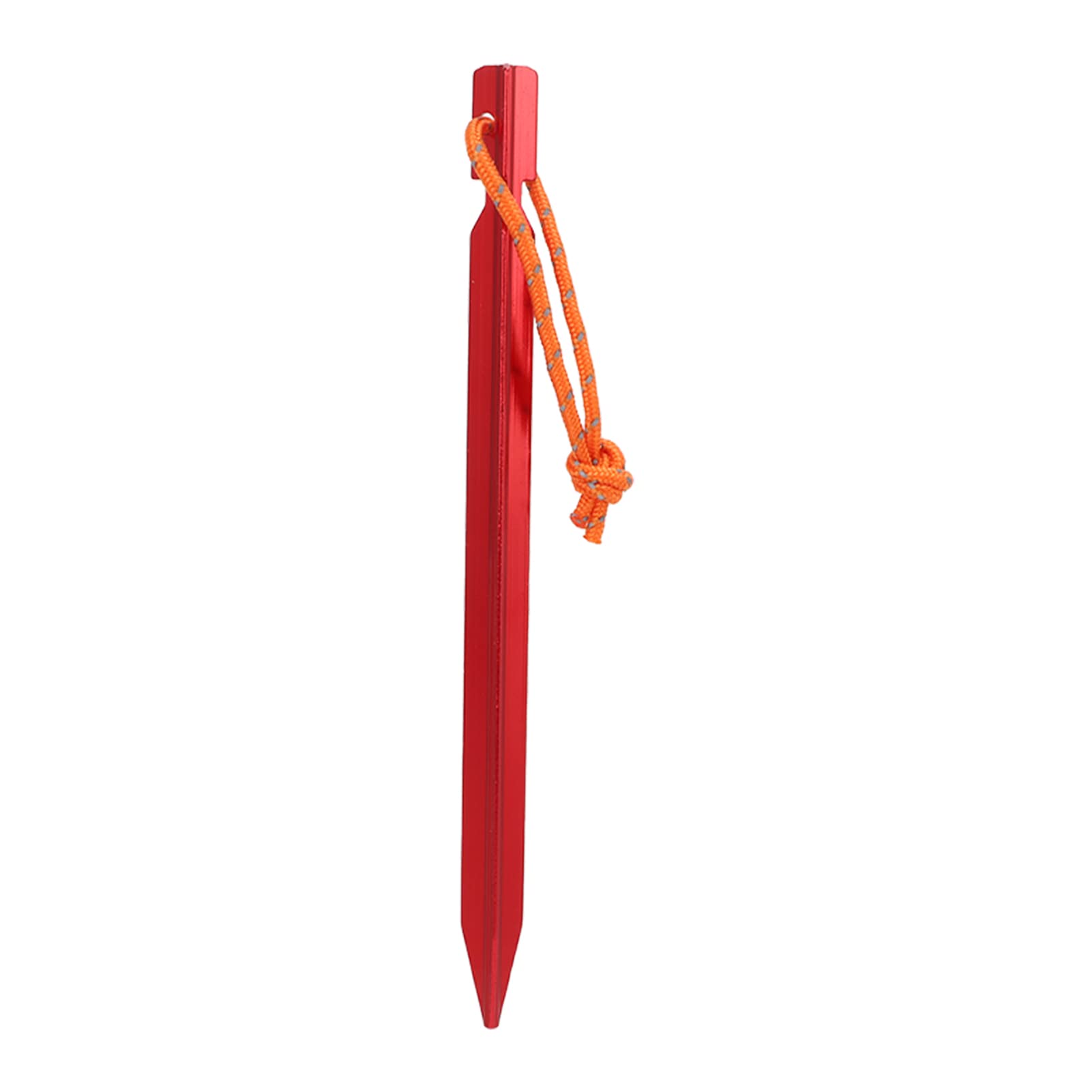Piquets de Tente Robustes, Lot de 20 Piquets de Tente en Alliage D'aluminium 7075 de 7,1" avec Cordes, de Camping au Sol Ultra Légers en Forme de V pour la Randonnée en (Rouge)