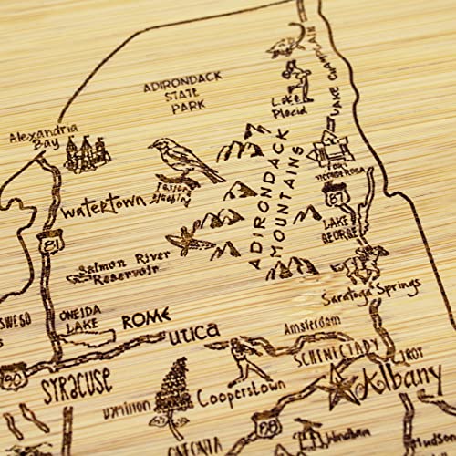 Image of Totally Bamboo A Slice of Life New York Engraved Map Cutting Board