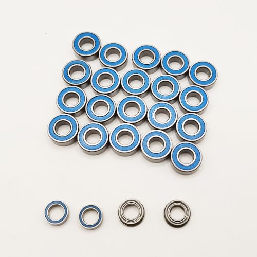 Ball Bearing Set 24pcs Chrome Steel Rubber Seals for 1/10 Tamiya MF-01X Upgrade Parts