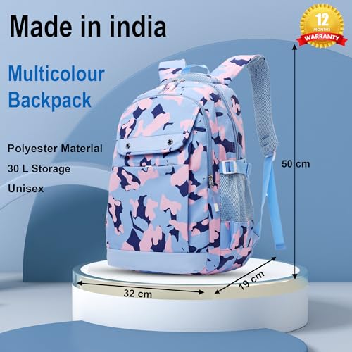 Image of Tinytot 30 Litre Waterproof School Backpack Bags for Women - Large 19 Inch Laptop Bag for Boys &Girls 12+ Years, College Bag for Girls and Boys, Men, Women - Ideal for Office, Travel, School, College