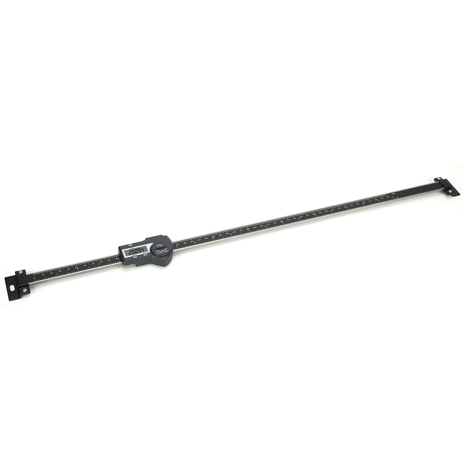 Regla de pantalla digital Escala de lectura horizontal Herramienta de medición de ensamblaje industrial 0 500 mm para torno y fresadora Aleación de aluminio plástico