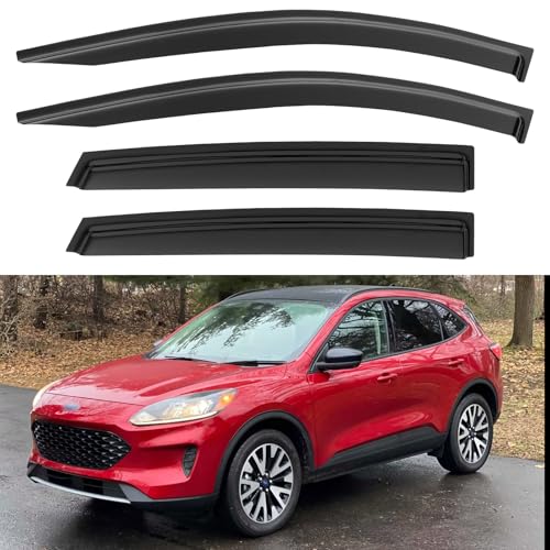 Image of Window Visors Rain Guards for 2020-2026 Ford Escape, Out-Channel Window Vent Wind Deflectors Visors Shades for 20-26 Escape(Not for Active)
