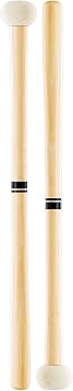 ProMark Bass Drum Mallets - Performer Series - Special Extra Dense Felt Head - Ideal for 16-18 inch Bass Drums - American Hickory Handles with Comfort Flare Grip - 1 Pair