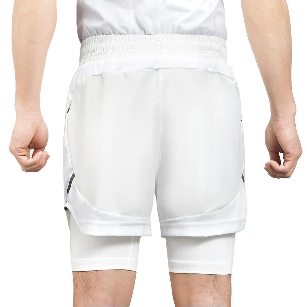 JJDFW męskie spodenki do biegania 2 w 1 odzież na siłownię wiosenne spodnie sportowe fitness joga ćwiczenia jogging oddychające spodenki rowerowe