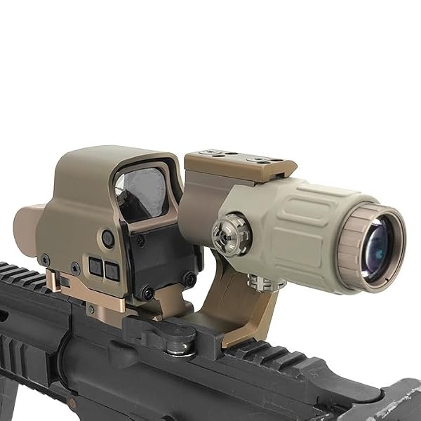558 Red Green Dot Sight & G33 G43 G45 3X/5X Magnifier & FTC Mount & Fast Optic Riser Mount Combo，2.26" Optical Centerline Height，QD Quick Release/Detach Reflex Scope，Flip-to-Center FTC Mechanism by AWETHE - Used condition - Image 6