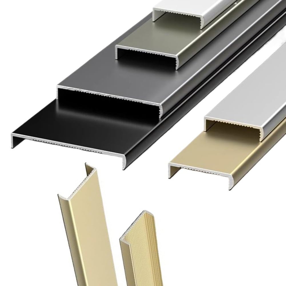 DAQXYH Aluminum Edge Banding U Shaped Edge Protector Edge Trims 3.3ft U Channel Edge Trim Edge Guards For Cabinet Shelf Countertop Table Furniture(Gold,16mm)