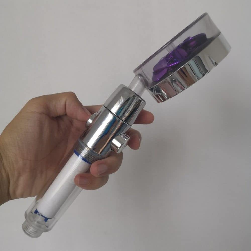 Pommeau de douche turbocompressé Yao rouge avec ventilateur intégré hélice haute pression