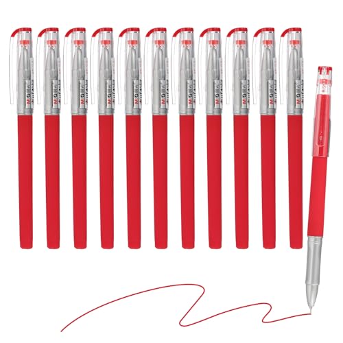 Bolígrafo Gel M&G Punto Medio 0.5mm Pack 12 Rojo