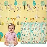 Edibaby, Alfombra Bebé Acolchada Plegable, Diseño Infantil, Colchoneta de Juegos para Suelo, Reversible, XPE, Tapete Baby Play Mat (Fun | 180x150 | 1 cm)