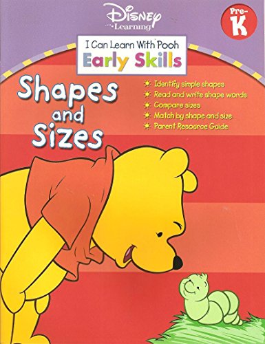 Livre de formes et tailles Pre-K Winnie l'Ourson pour l'apprentissage préscolaire