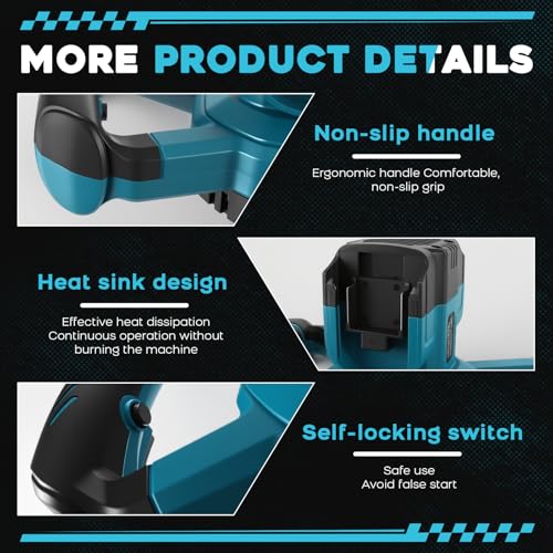 Concrete Mixer Compatible with Makita 18V Battery, 3200W Electric Cement Stirrer with 6 Speed, Max 680 RPM, Portable Paint Mortar Mixer for Mixing Fodder Paint Glue Putty (No Battery) 8 Concrete Mixer Compatible with Makita 18V Battery, 3200W Electric Cement Stirrer with 6 Speed, Max 680 RPM, Portable Paint Mortar Mixer for Mixing Fodder Paint Glue Putty (No Battery) - Image 8