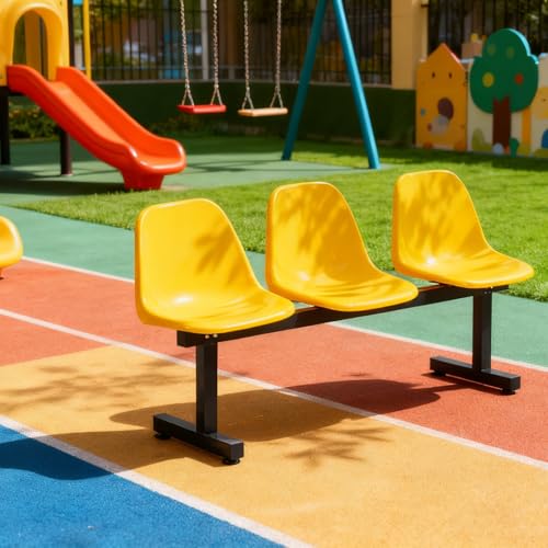 Sillas de plástico para sala de espera de diseño duradero y cómodo 3