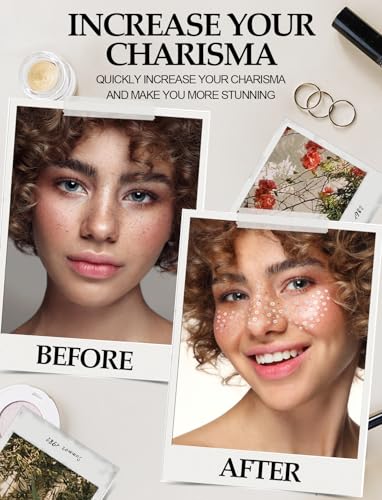 Silver Freckles Face Tattoo - 8 PCS Makeup Patches, Glow Up Face Glitter Speckles Patches, Cute Makeup Accessories for Women - Image 4