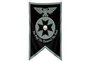 Vivid Warhammer-Themed Battle Banner for Enthusiasts