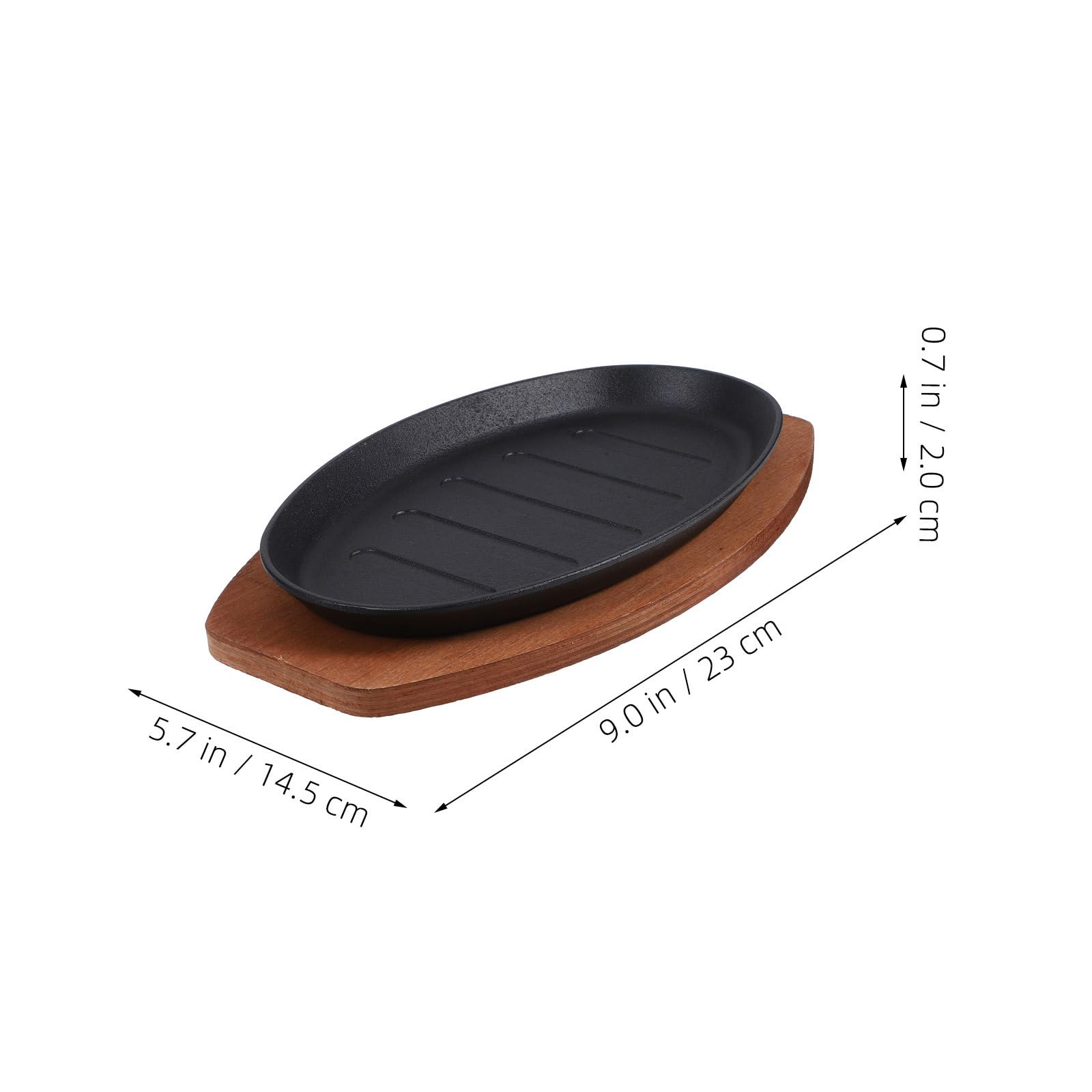 Placa de Parrilla de Hierro Fundido 20cm para Bistec
