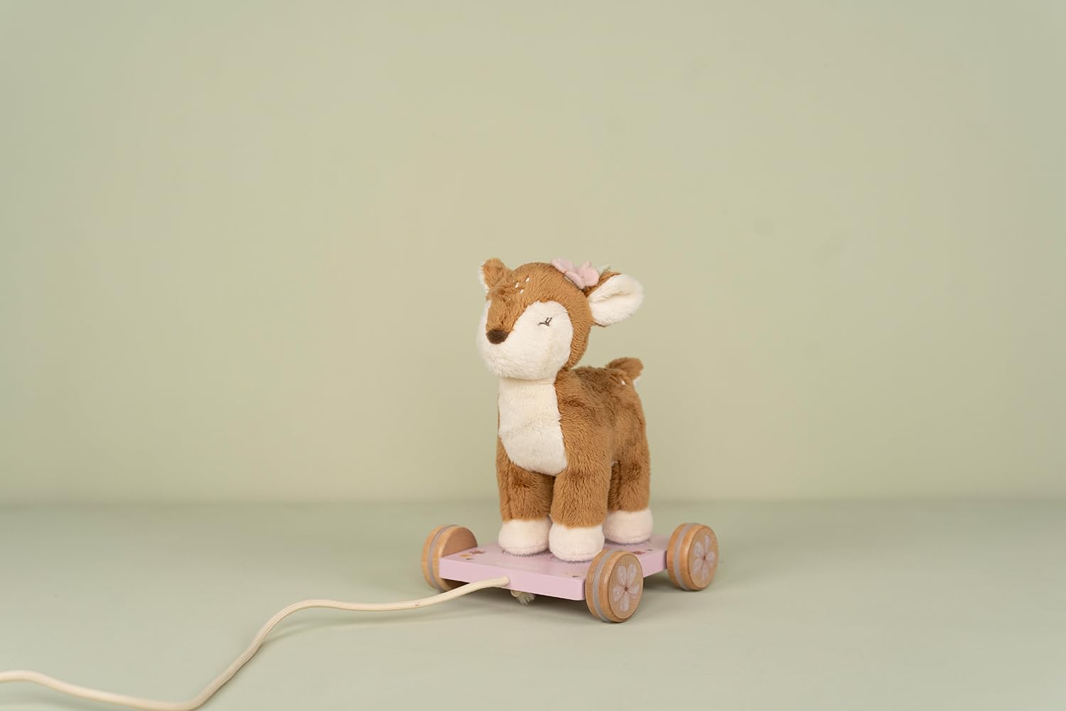 Little Dutch Zwierzę do ciągnięcia ze zdejmowanym pluszakiem jeleń - Fairy Garden