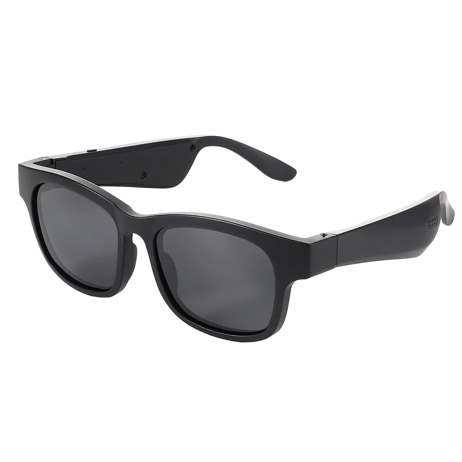 Bone Conduction Smart Glasses Sunglasses Bluetooth Headphones,Hand -Free Calling/Open Ear Music Glasses for Men and Women - Black