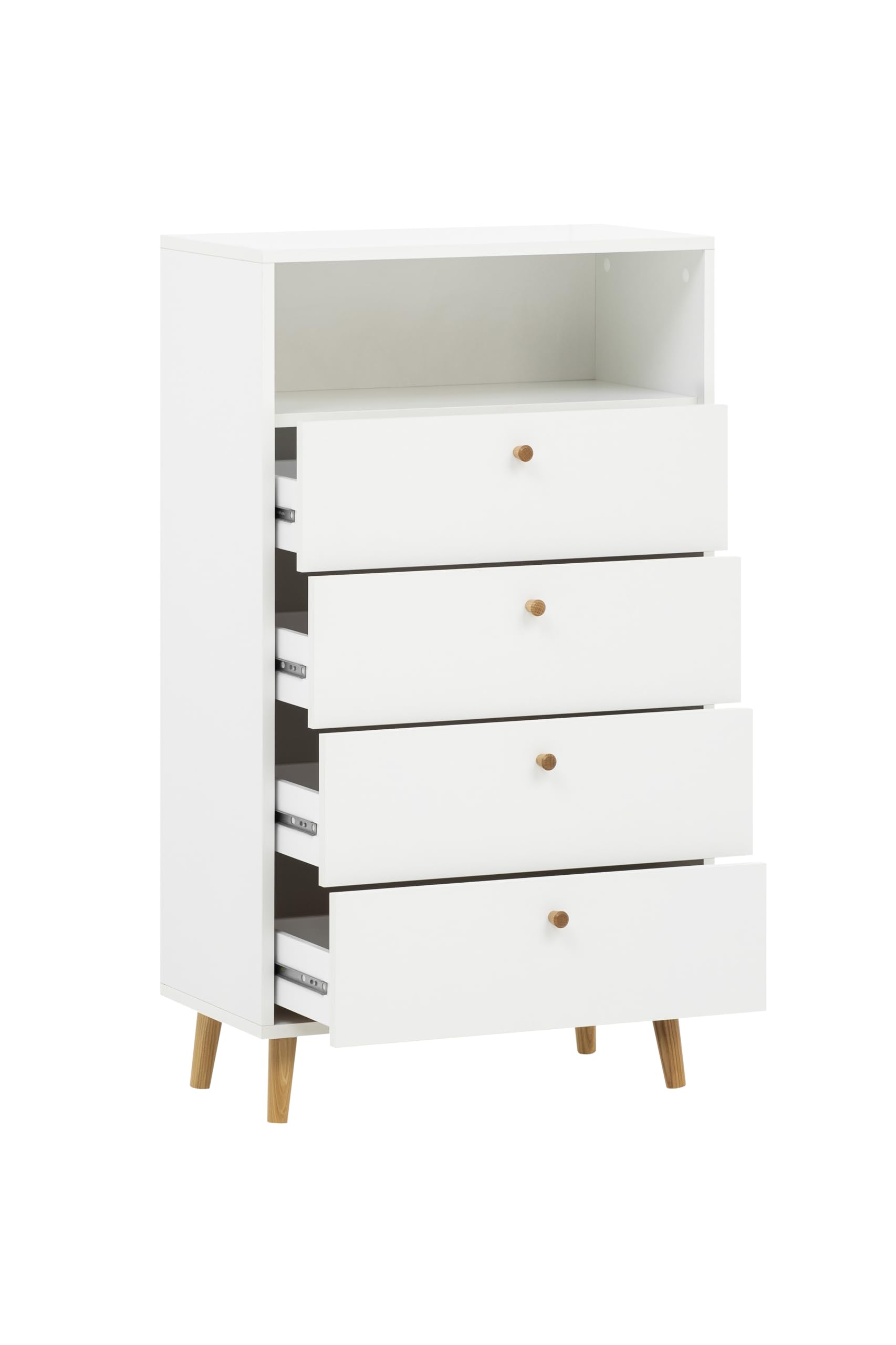 Schildmeyer Bjarne Highboard 158676, weiß matt, 60,2 x 33 x 104,4 cm