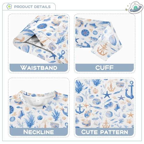 JUNZAN Blue Sea Anchors Kids Boys Pullover Hoodie Fleece Sweatshirt With Hoodie Party 4T3