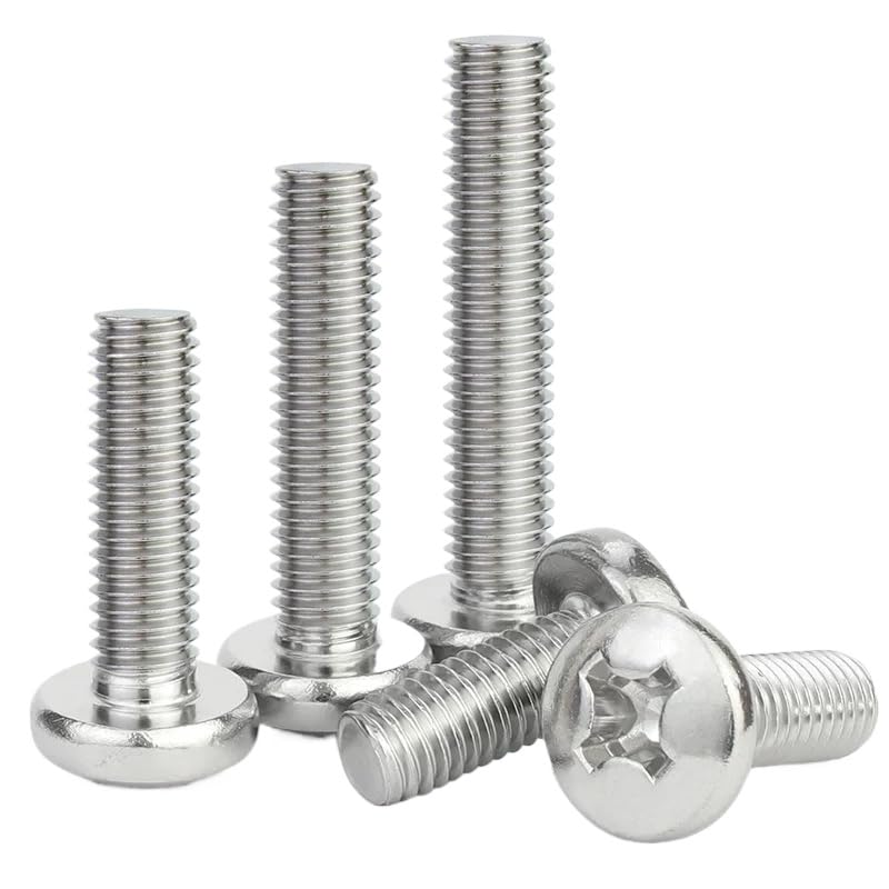 SS304 Stainless Steel Phillips Cross Pan Head Screws Machine Screws 2# 3# 4# 6# 8# (500,UNC 2#-56 x 1/2)
