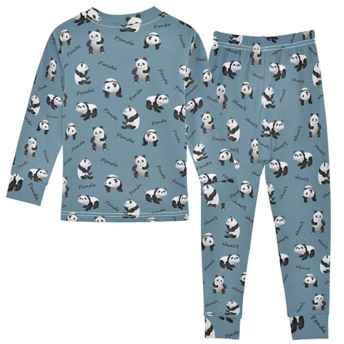 Cotton Pajamas Set 2 Piece Soft Comfy Cute Panda Pjs Long Sleeve Lounge Sleepwear2