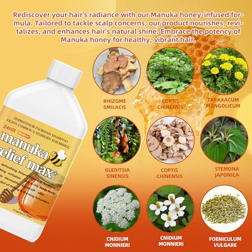 6-Pack-Manuka-Honey-Shampoo-Folliculitis-Shampoo-Seborrheic-Shampoo-Anti-Dandruff-Fast-Acting-Shampoo-Folliculitis-Dandruff-Scalp-Psoriasis-Relieve-From-Itchy-and-Dry-Scalp-Soothing-Scalp