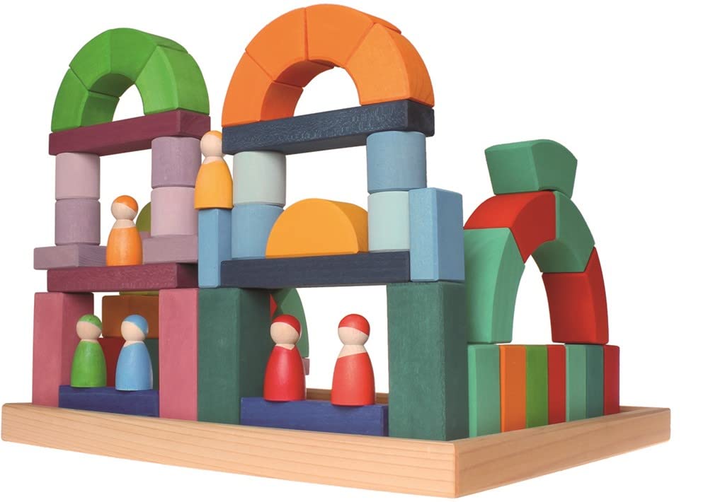 グリムス Grimms家のセット 楽天市場】グリムス 小さなおうちの積み木 Small Houses, Handpainted