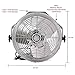 TPI Corporation U12-TE Industrial Wall Mount Ceiling Fan — 3 Speed Single Phase Commercial Fan for Workstation — 12” Hanging Metal Fan — 120v, Gray