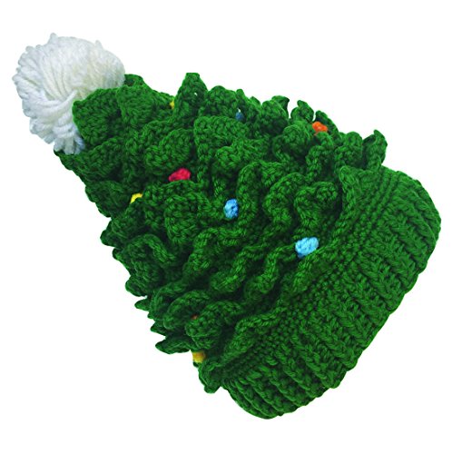 Kafeimali Baby Christmas Tree Knit Hat 