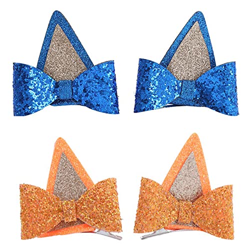 Bicllcsdd BICLLCSDD-1 Dog Birthday Party Supplies,Blue Party Decorations Ears Hair Bow Clips For Kid, Boys And Girls Halloween Costume Accessories Animal Cosplay cover