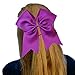 CN Girls Cheer Bow with Ponytail Holder for Cheerleading Girl, 7inch, 10pcs Purple Large Hair Bow