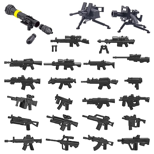 HIMIRICH Weapons Pack Military Toy Set Building Blocks Model for Soldier Figures, Army Equipment Gear Kit Pieces and Parts Accessories Compatible with...