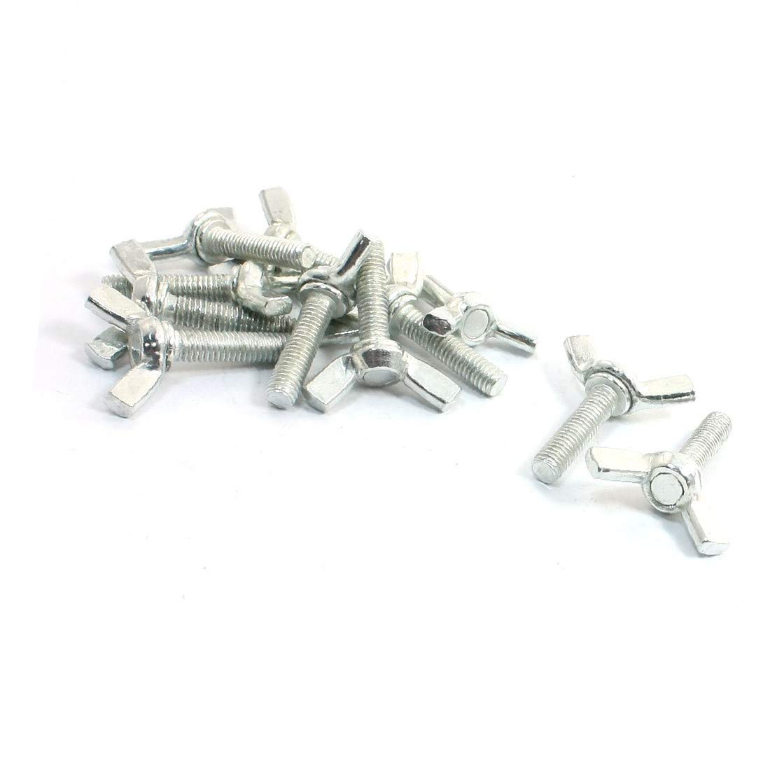 X-DREE 10PCS 5mm x 20mm Metal Fastener Wide Wing Head Screw Bolts(Bulloni a vite a testa larga ad alette per fissaggio in metallo 10PCS 5mm x 20mm