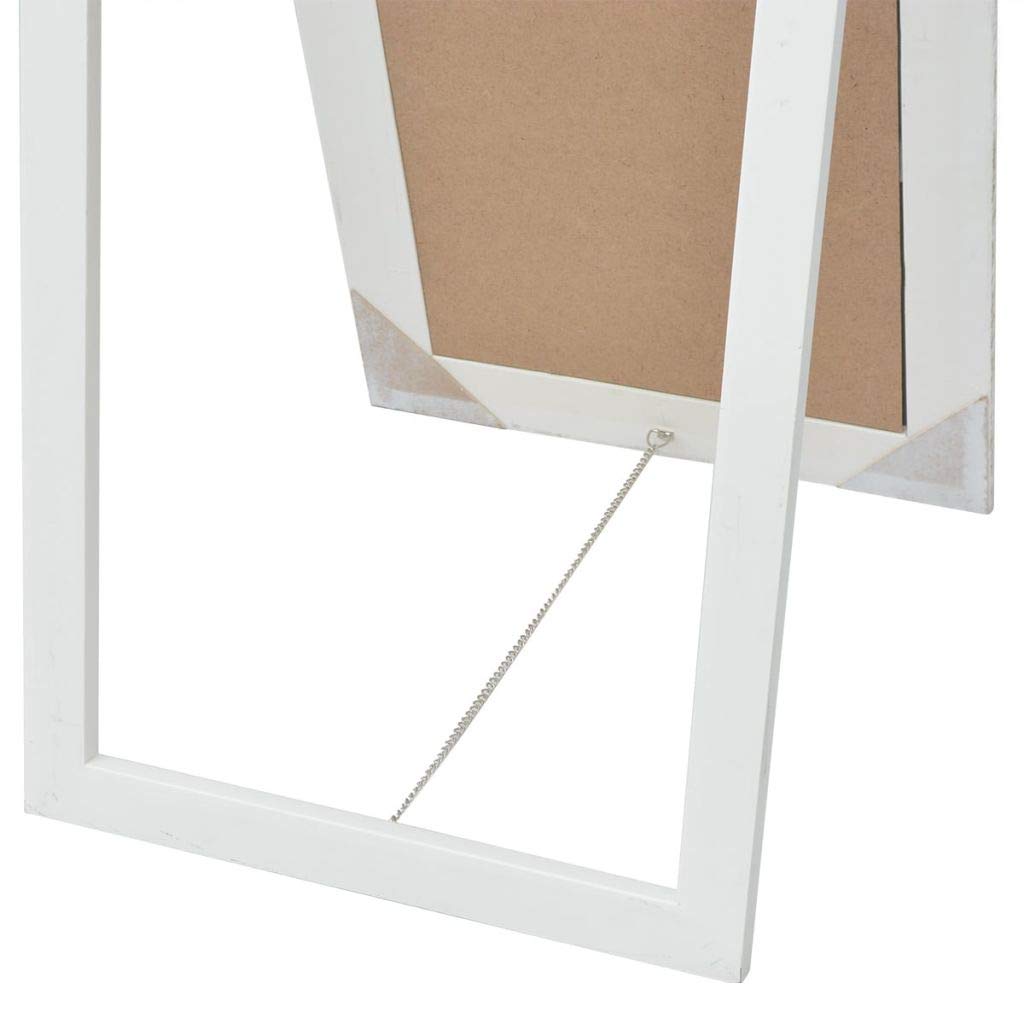 Festnight- Specchio da Pavimento in Stile Barocco 160x40 cm Bianco