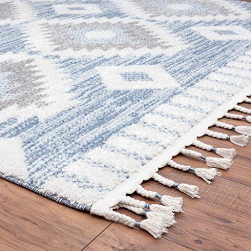 Tapete decorativo rectangular LUXE WEAVERS 5x7 azul miniatura 7