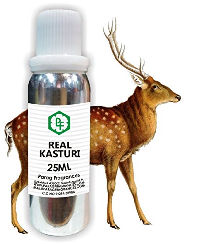 Parag Fragrances REAL KASTURI 25 ML, Real and Long Lasting Attar, 0% Alcohol,Best Attar For Man