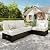 MIXPATIO 4-Piece Outdoor Patio Furniture Set, Steel Sectional Patio Conversation Sets, All-Weather Outdoor Sectional Furniture with Waterproof Thick Cushions for Porch, Garden, Backyard, Deck-Beige