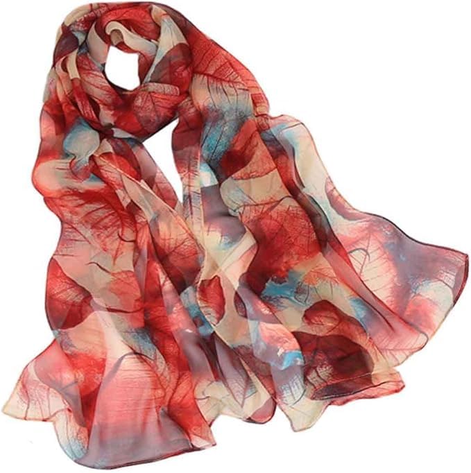 Chinnon Fabric Scarf 1.5m | Small Width Frill Ends | Lightweight Dupatta | Assorted Colors & Prints | Pack of 14