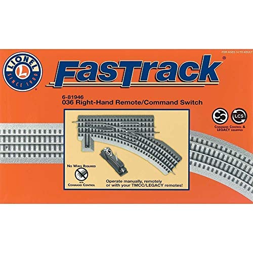 Lionel O-36 FasTrack Remote Right-Hand Switch