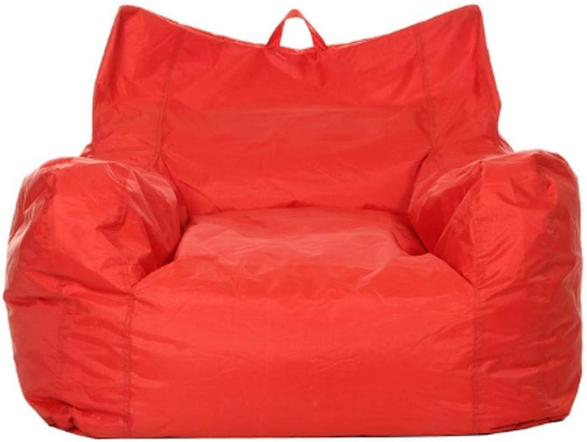 Comfortable Lazy Sofa Cover Chair, No Padding Oxford Cloth Waterproof Recliner Seat Bean Bag Cushion Stool(D)