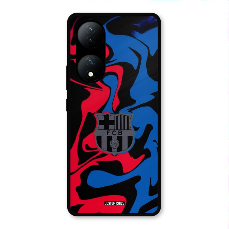 Image of PrintShield FC Barcelona Comic Back Cover for Vivo Y100, Shockproof Printed Phone Case with Soft TPU Sides & Anti-Slip Grip